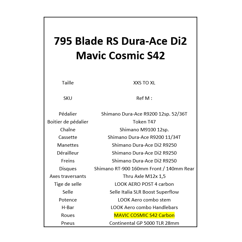 LOOK 795 Blade RS Dura Ace Di2