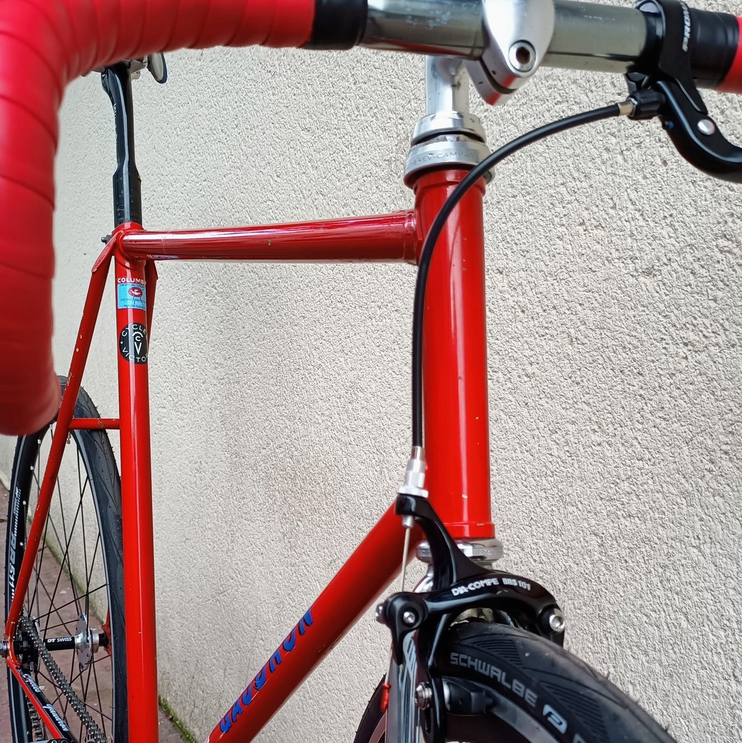Fixie urbain vintage (rouge)