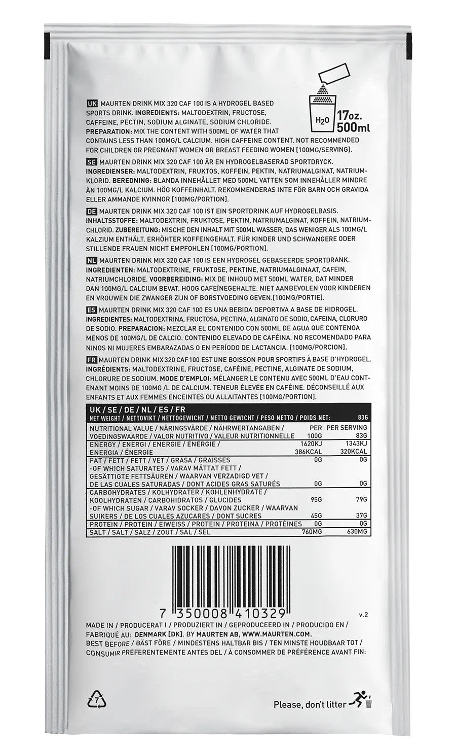 Maurten Drink Mix 320 CAF100 (boîte de 14)