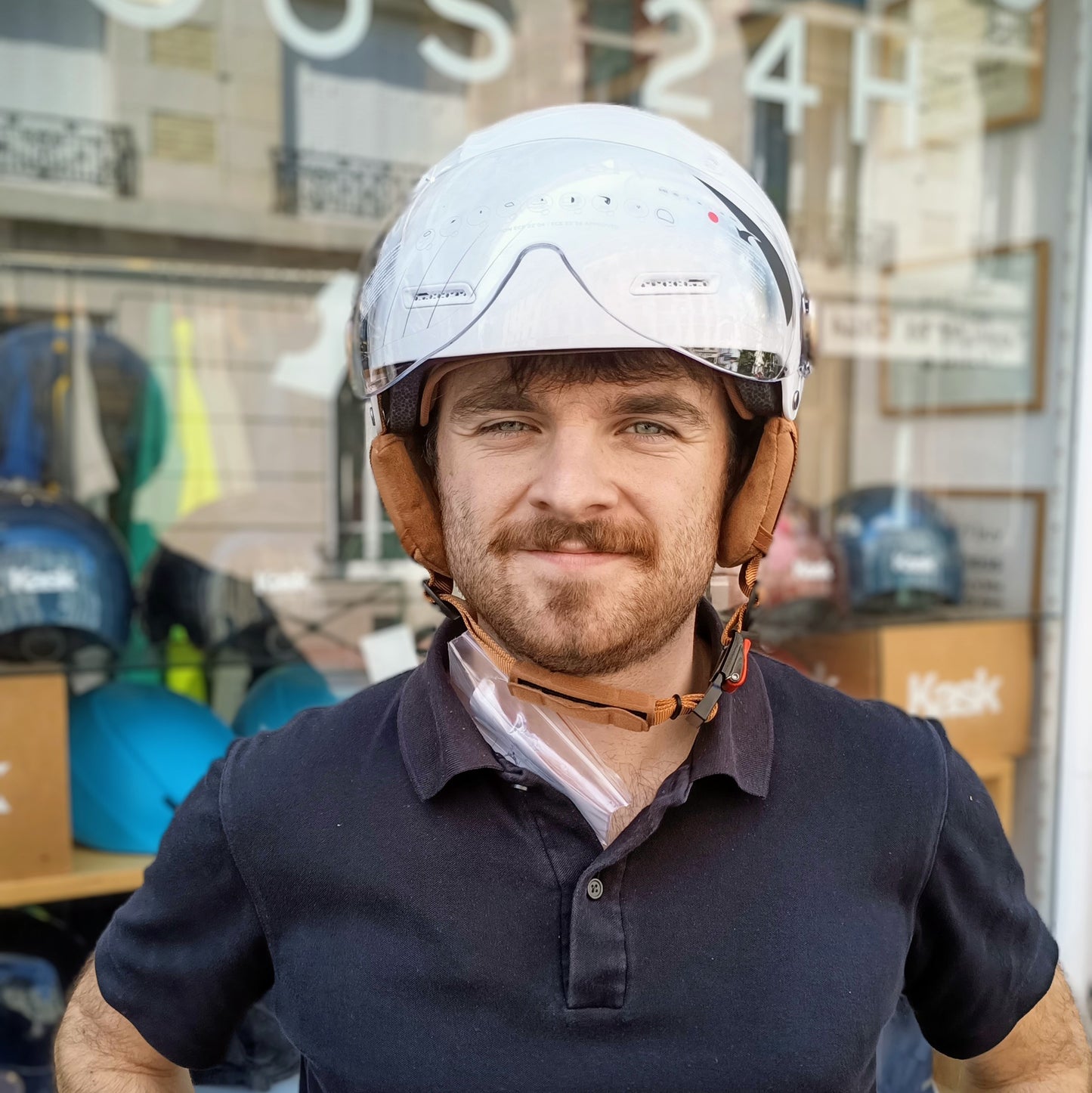 Casque e-Bike2 Blanc Brillant - taille M 54-58 cm