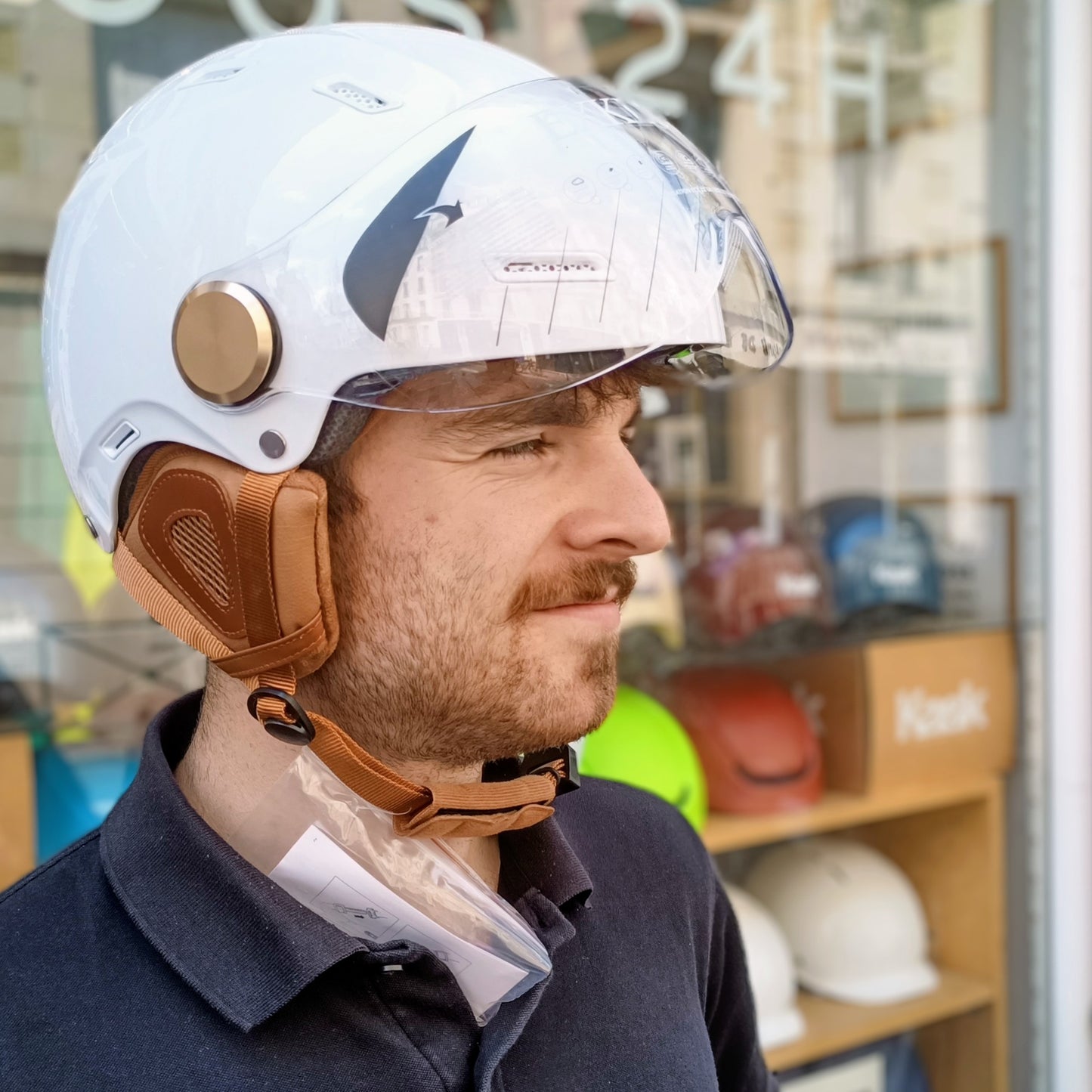 Casque e-Bike2 Blanc Brillant - taille M 54-58 cm