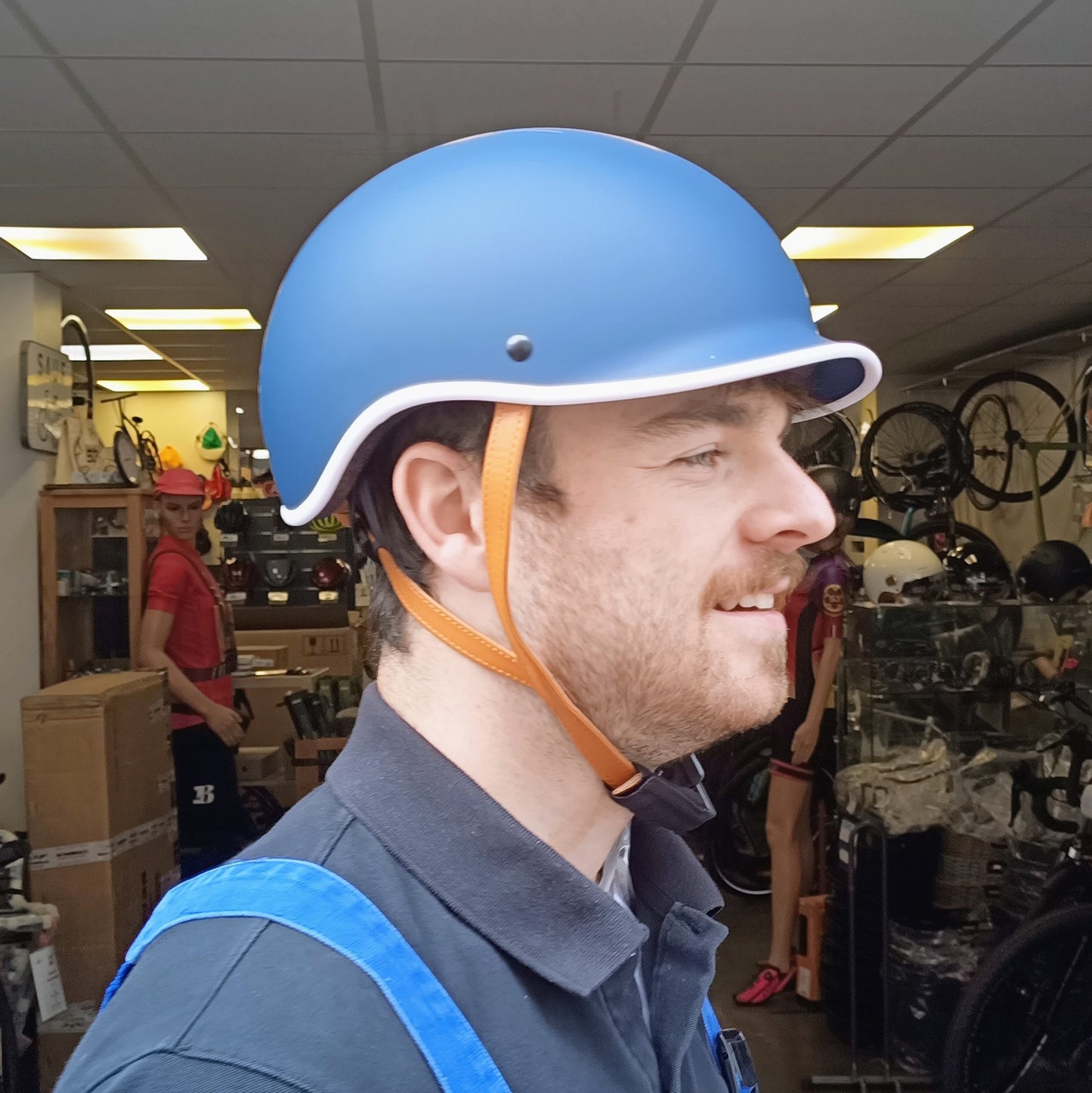 Casque Pure bleu mat - taille L 59-61cm