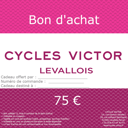 Bon d'achat 75€
