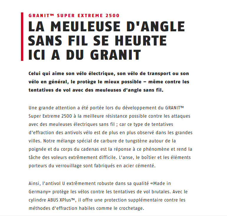 Antivol U Granit Super Extreme 2500