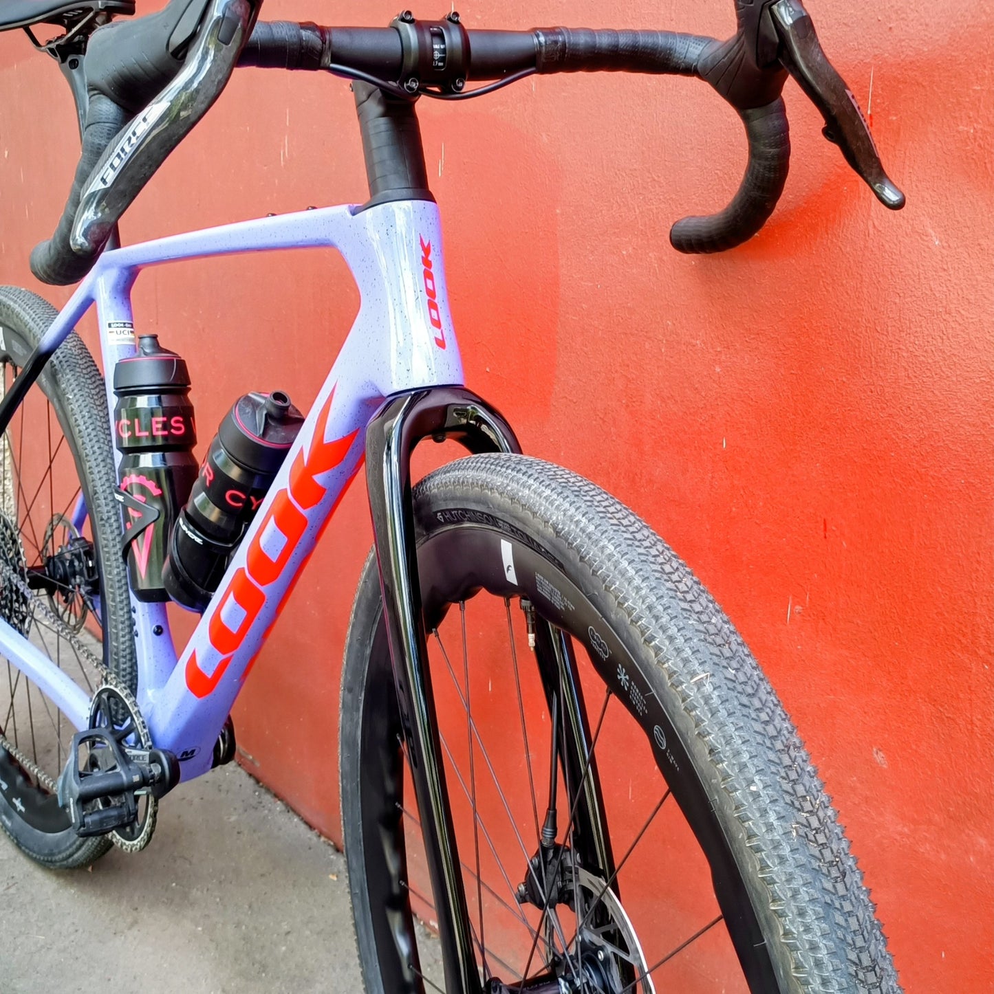LOOK G85 Cezal Force 1x13 / Fulcrum Soniq Carbon – Speckled Purple Neon Orange