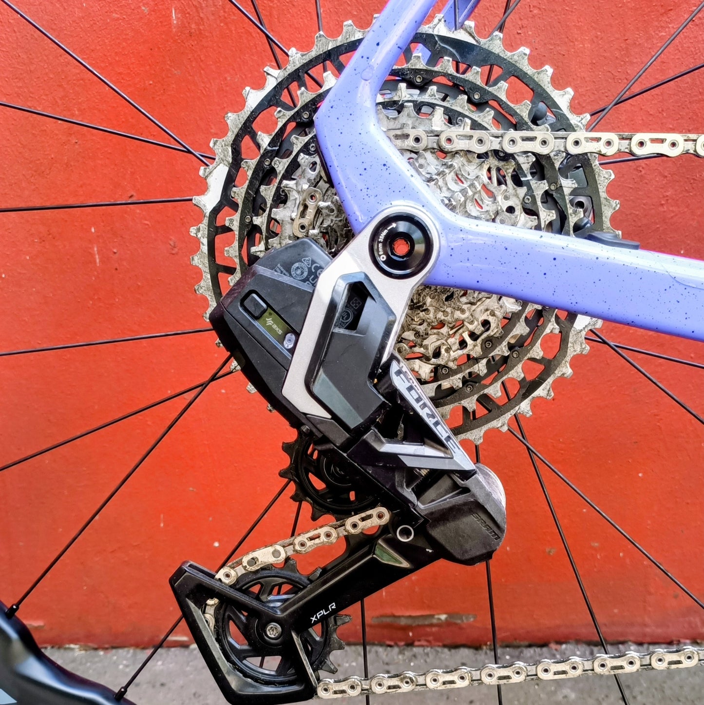 LOOK G85 Cezal Force 1x13 / Fulcrum Soniq Carbon – Speckled Purple Neon Orange